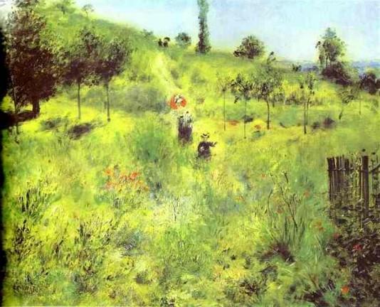 Country Footpath in the Summer - 1874 by Pierre Auguste Renoir